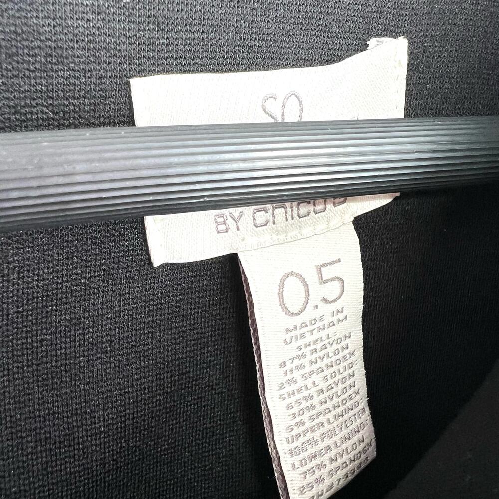 NEW NWT Chicos So Slimming 0.5 Small/Medium Black Business Dress Leopard Dinner - Picture 3 of 8